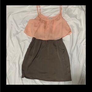 Charlotte Russe Peach and Brown Casual Dress
